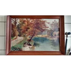 Te koop prachtig schilderij van een herfst landschap!
