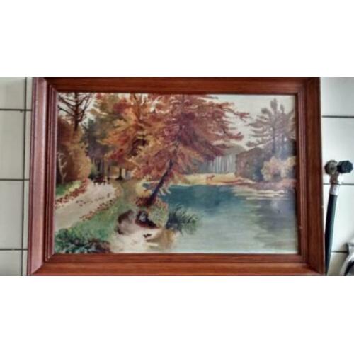 Te koop prachtig schilderij van een herfst landschap!