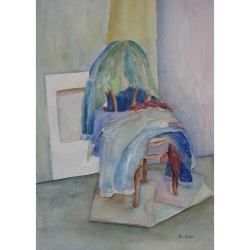 schilderijen aquarel speelgoed kleding en hout