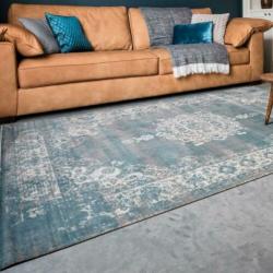 Vloerkleed grijs / blauw 160 x 230 cm nieuw!