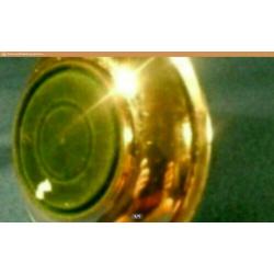 ??VINTAGE VERNIKERDE LOOPKAARS/KAARSENSTANDER(12x12cm)