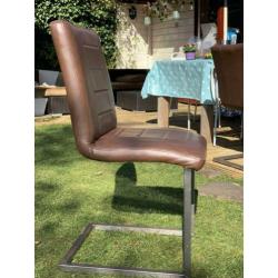 Industriële eetkamerstoelen 6 stuks