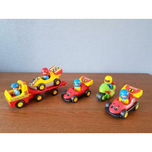 Playmobil 123 raceauto met transportwagen formule 1 en motor