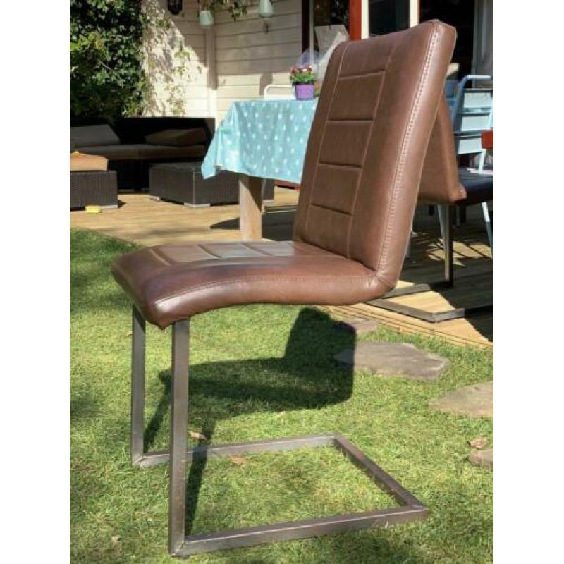Industriële eetkamerstoelen 6 stuks