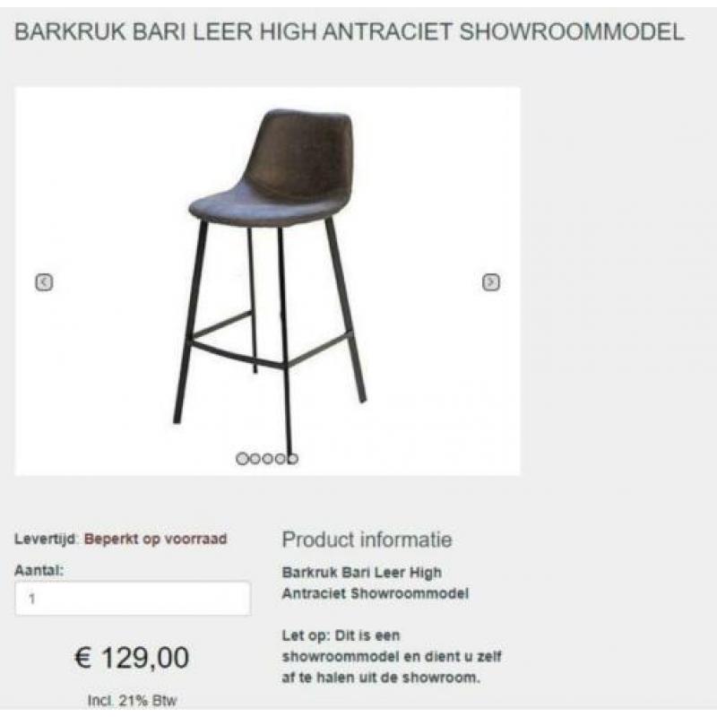 bar stoelen leer vintage bruin met bar tafel steigerhout ind