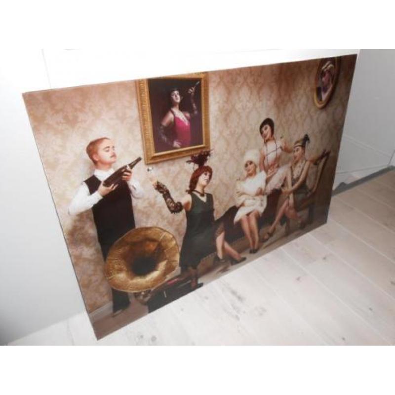 2 Grote schilderijen glasprint 80X120