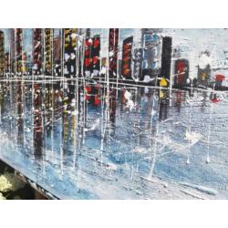 "Skyline" Acrylschilderij op Canvasdoek van Suzanne Visser