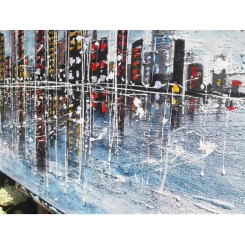 "Skyline" Acrylschilderij op Canvasdoek van Suzanne Visser