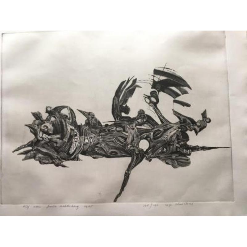 Litho's van Aat Verhoog en Hannes Postma, aquatinten van Ro