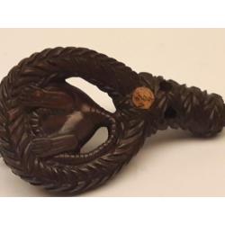 Antiek netsuke hout muis