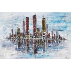 "Skyline" Acrylschilderij op Canvasdoek van Suzanne Visser