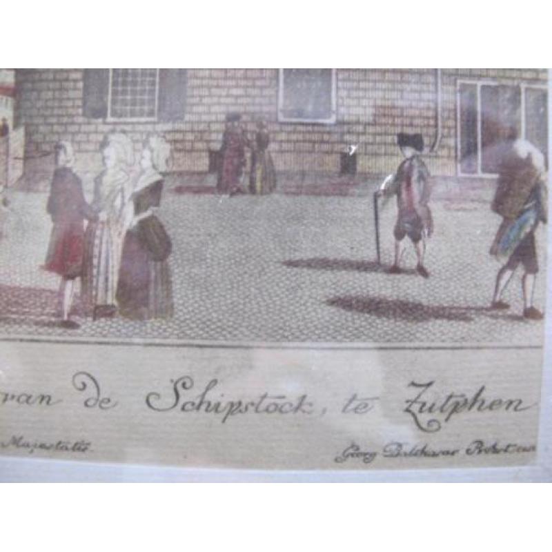 historischer prent Zutphen afm. 31x26 cm