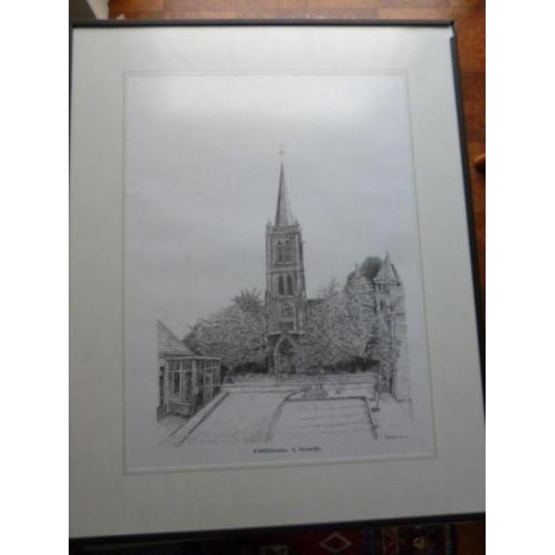 Kerk Heeswijk +Cafe en plein get J Dortmans 1984 €7,50
