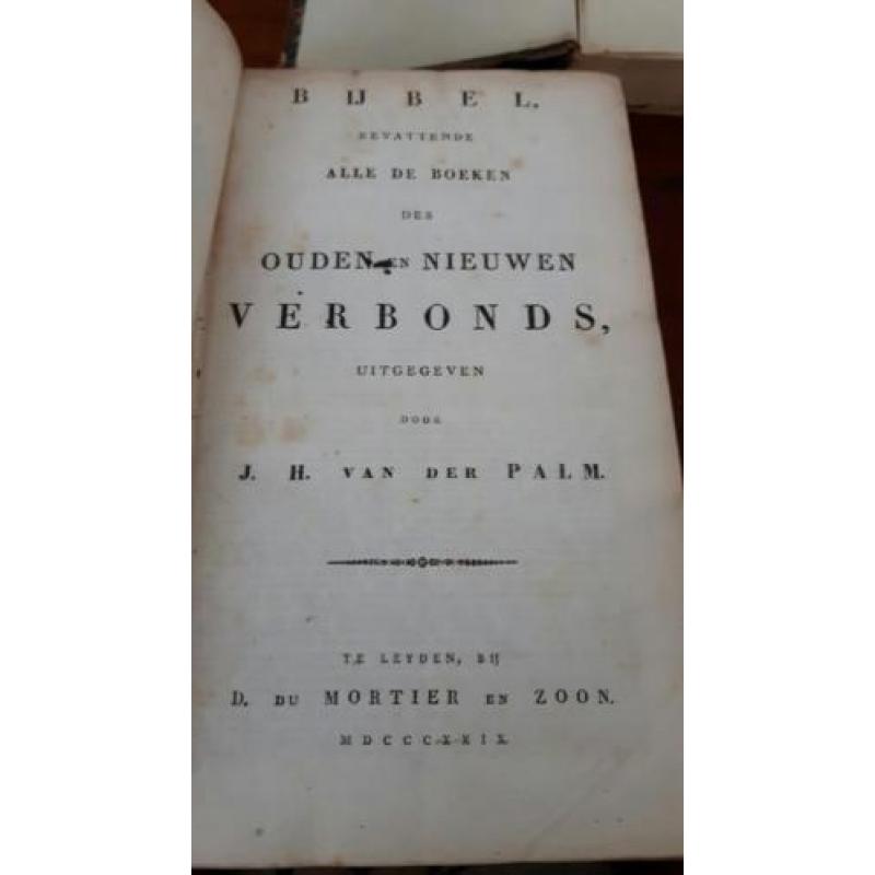 Palm Bijbel 3 dln 1827-1830 compleet
