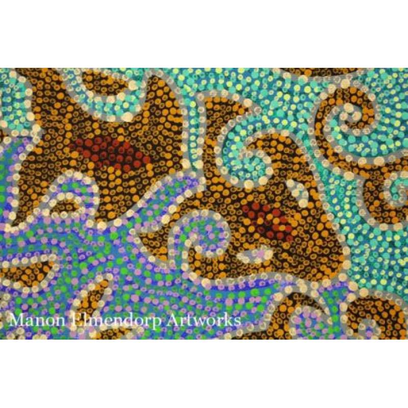 Uniek Handgeschilderd Schilderij "Almost Invisible" Kunst