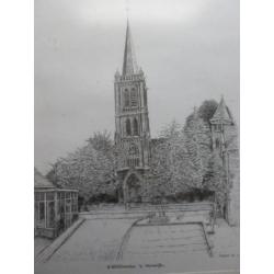 Kerk Heeswijk +Cafe en plein get J Dortmans 1984 €7,50