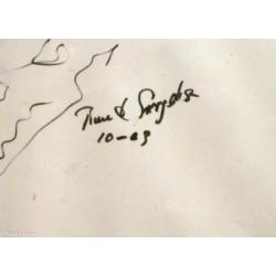 Naaktmodel tekening door Ruud Engels 2003 Incl. lijst
