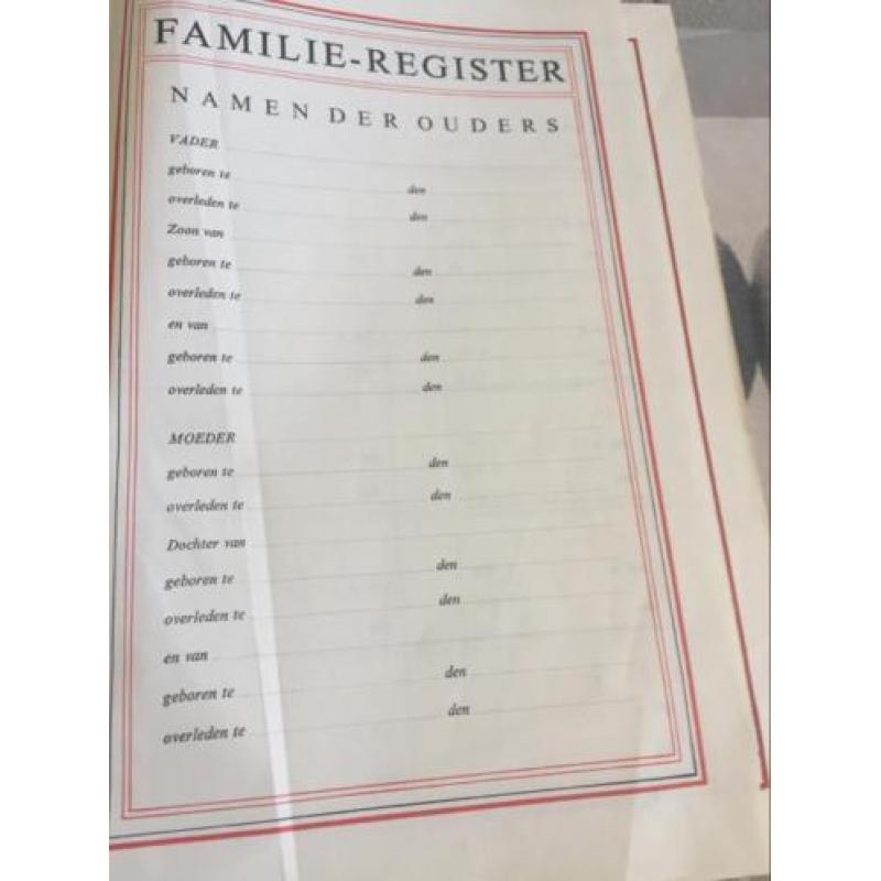 Bijbel met familieregister en DE GANSCHE HEILIGE SCHRIFT