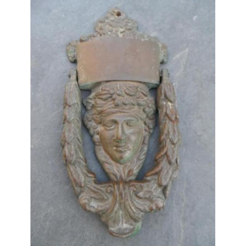 deurklopper brons antiek,antieke deurklopper brons