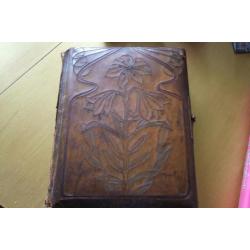 Art Deco leren foto album met foto's.