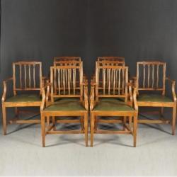 Antieke stoelen / Stel van 8 armstoelen / eetkamerstoelen...