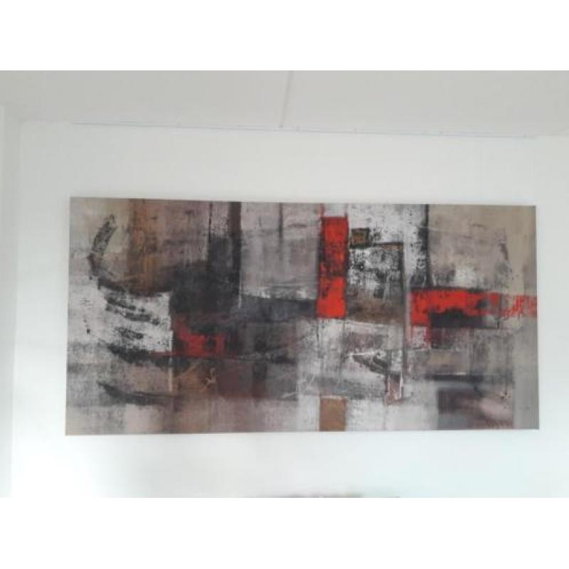 Abstract schilderij op doek van Suwitra