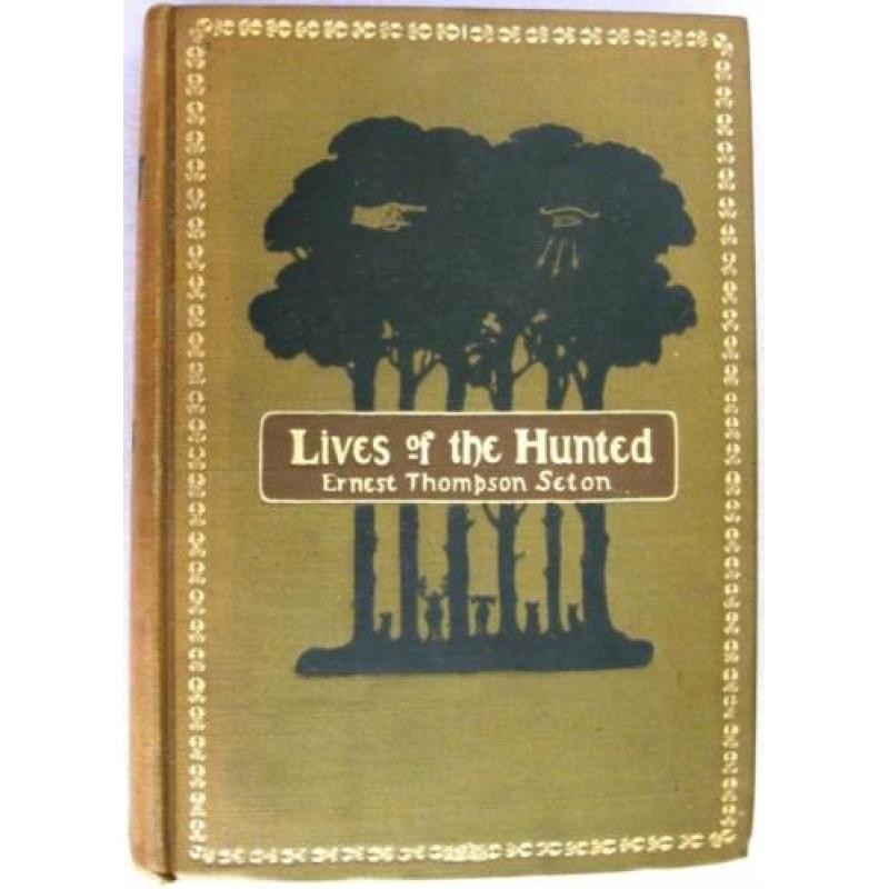 Lives of the Hunted 1904 Seton - Fraaie band en illustraties
