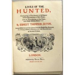 Lives of the Hunted 1904 Seton - Fraaie band en illustraties