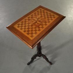 Antieke bijzettafels / wijntafel / Rechthoekige fraai ing...