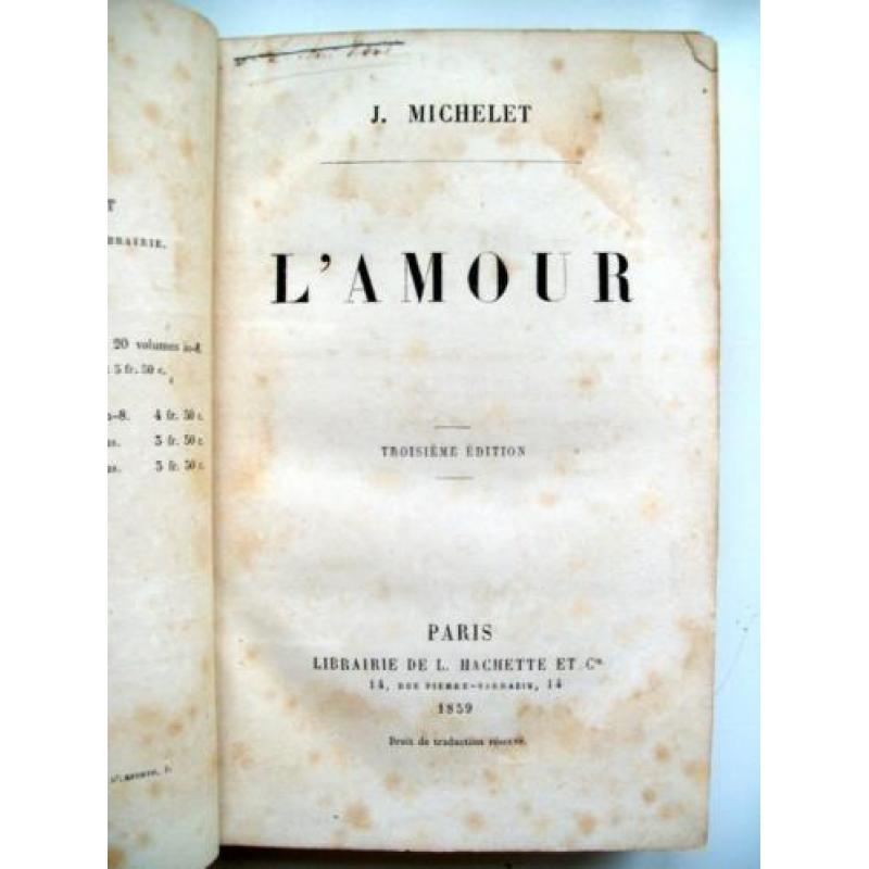 J. Michelet - L' Amour (Franstalig)
