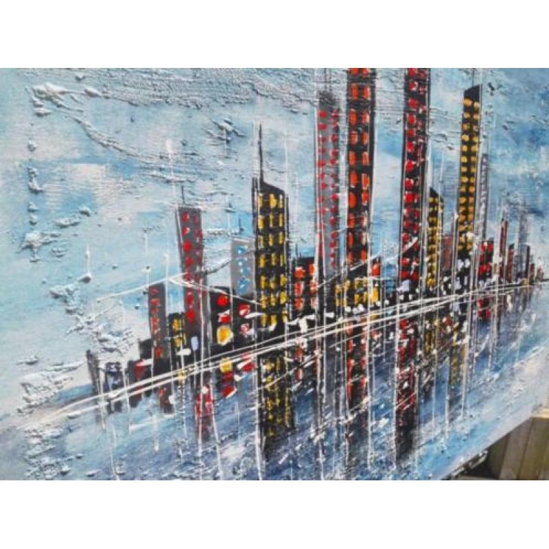 "Skyline" Acrylschilderij op Canvasdoek van Suzanne Visser