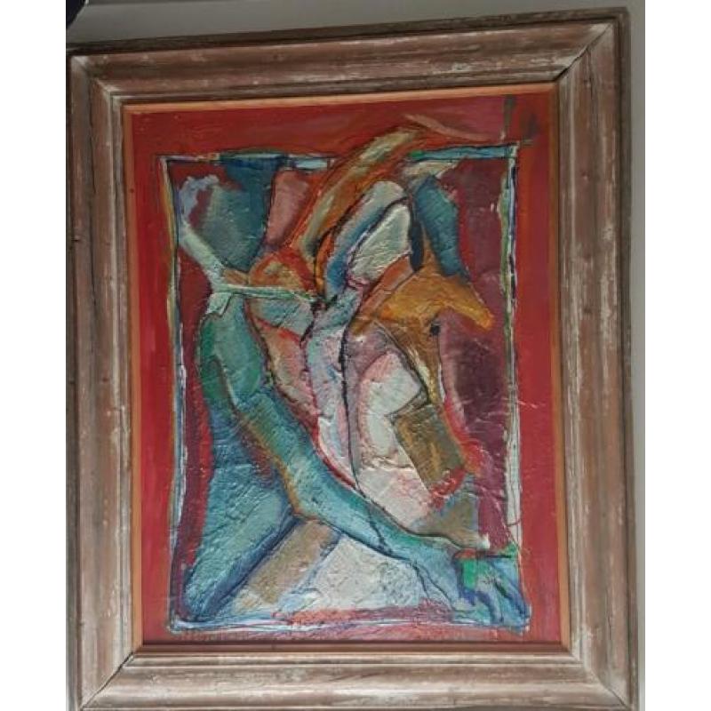 Groot Kunstwerk van Leo Bos 1200 x1460 lijst dakgoot