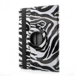 iPad 2017 en Air 1 hoes 360 roteerbaar kunstleder Zebra mot