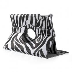 iPad 2017 en Air 1 hoes 360 roteerbaar kunstleder Zebra mot