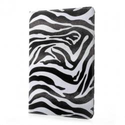 iPad 2017 en Air 1 hoes 360 roteerbaar kunstleder Zebra mot