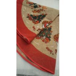 Kerst tafrelkleed van jute - ds van 110 cm
