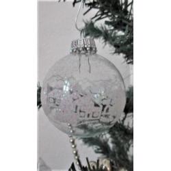 6 Oude glazen Transparante kerst ornamenten