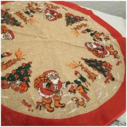 Kerst tafrelkleed van jute - ds van 110 cm
