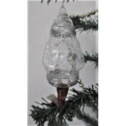 6 Oude glazen Transparante kerst ornamenten