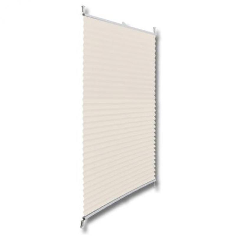 vidaXL Plisséjaloezie 100x125cm crème