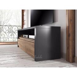 TV-Meubel Monaco 130 cm - Eiken - Grijs - 2 Lades - TV kast