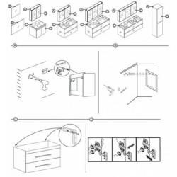 Badmeubelset Differnz The Collection 60x43x61 cm Wit/Zwar...
