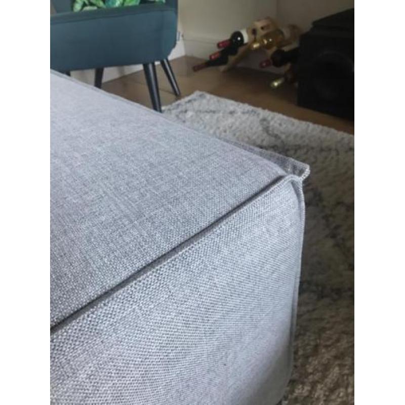 WOOOD hocker / poef grijs, zo goed als nieuw!