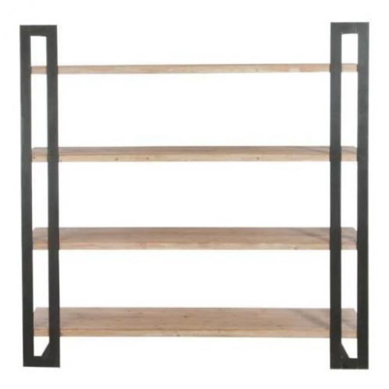 [Webshop] J-Line Boekenkast Silveer 180cm