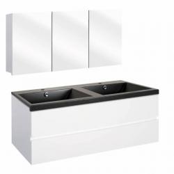 Badmeubelset Differnz The Collection 120x43x61 cm Wit/Zwa...