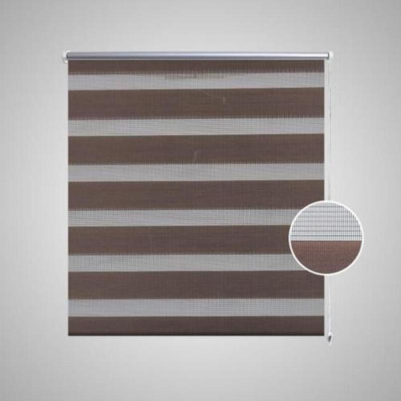 vidaXL Rolgordijn duo 80 x 175 cm koffiebruin