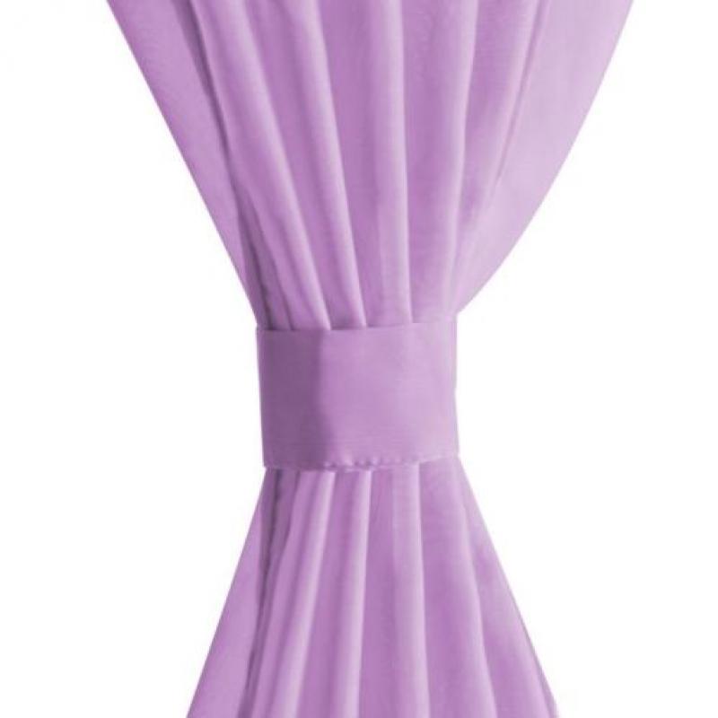 vidaXL Gordijnen voile 140x225 cm lila 2 st