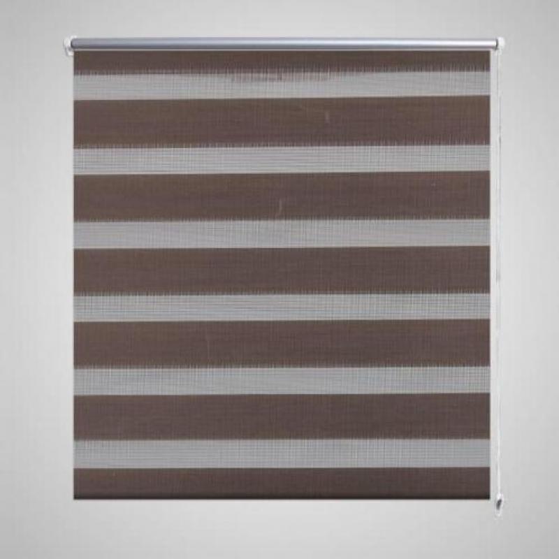 vidaXL Rolgordijn duo 80 x 175 cm koffiebruin