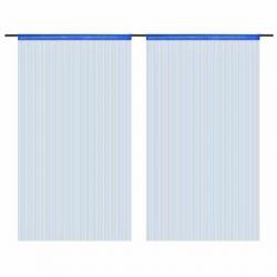 vidaXL Draadgordijnen 140x250 cm blauw 2 st