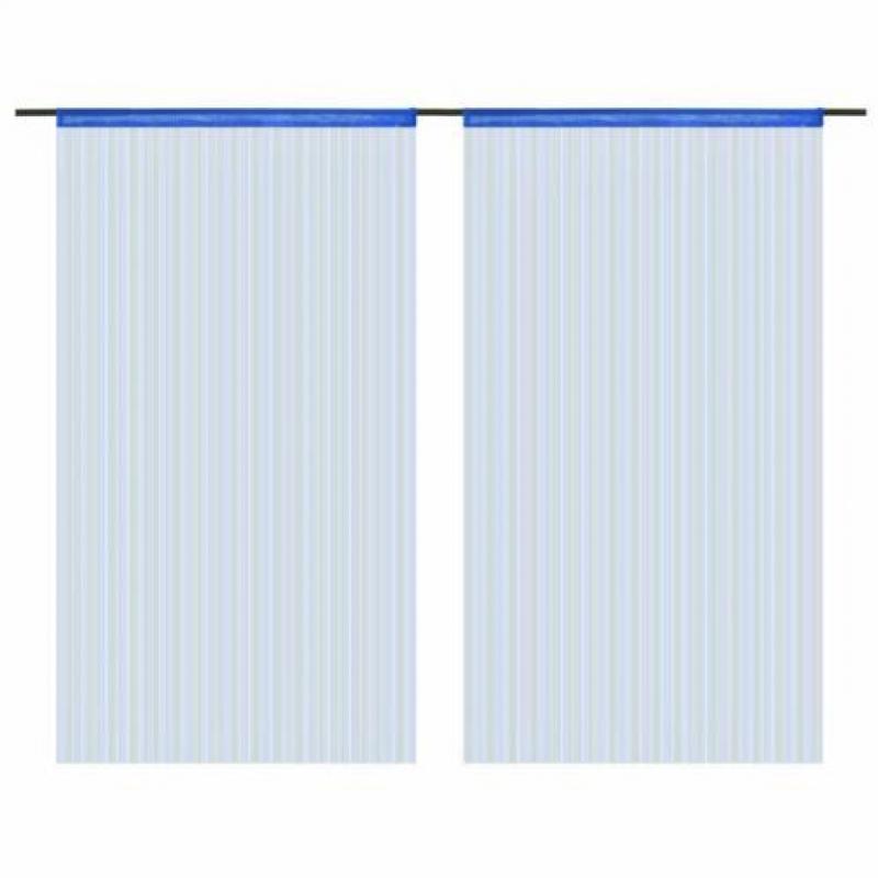 vidaXL Draadgordijnen 140x250 cm blauw 2 st